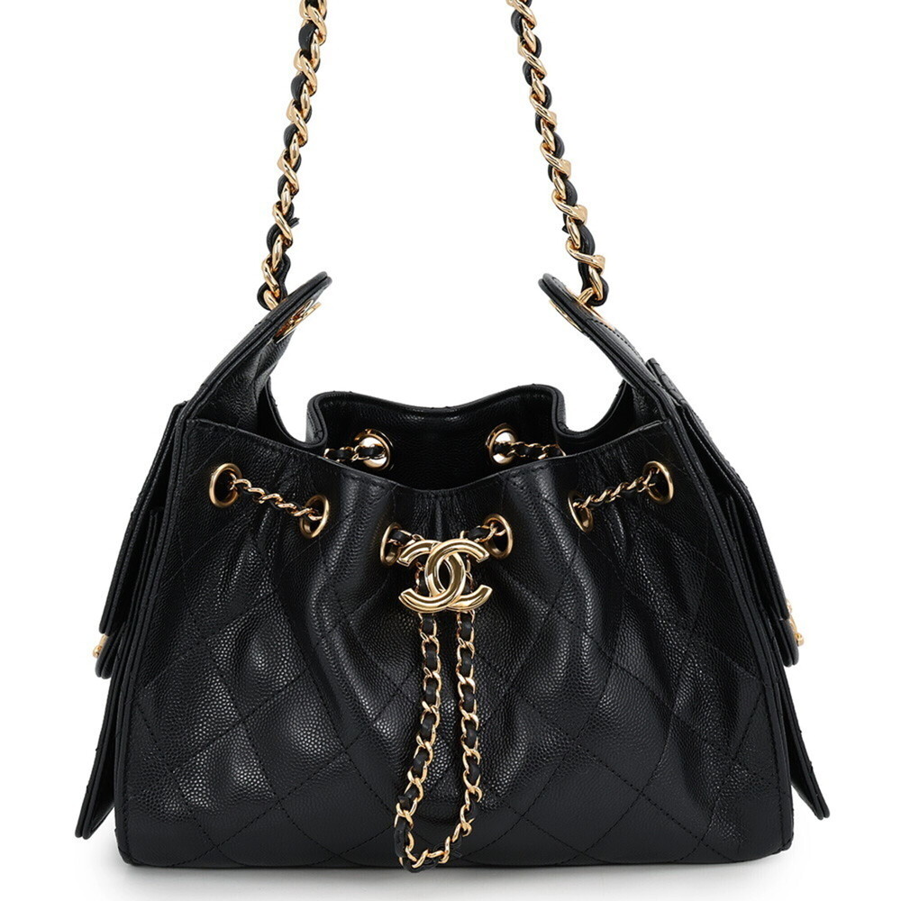 Chanel Chain Shoulder Bag CHANEL25 Mini Coco Mark AS5631 CHANEL Black Handbag...